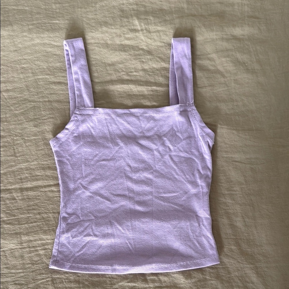 SHEIN Purple Fitted Tank Top